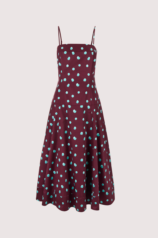 Drop Me a Note Dress in Do-A-Dot Cotton Satine