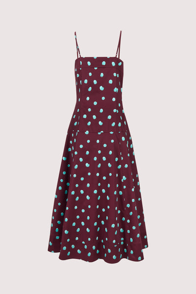 Drop Me a Note Dress in Do-A-Dot Cotton Satine