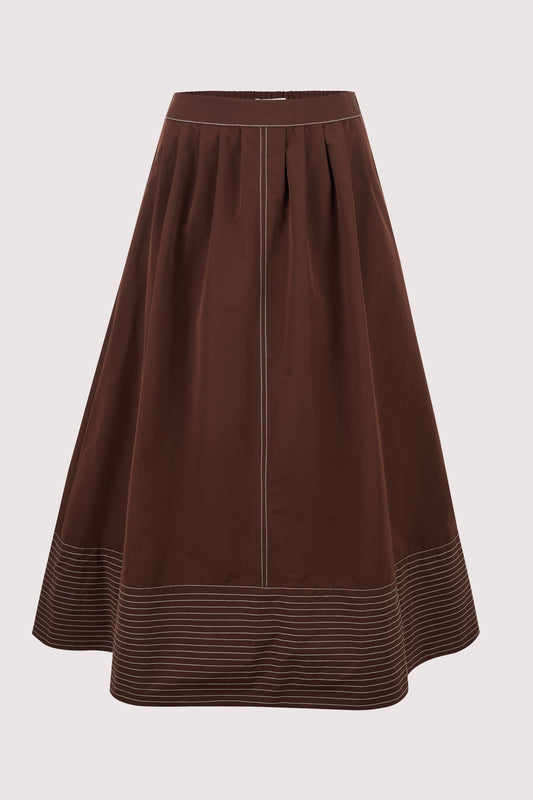 Paneled Hem Skirt in Parachute Taffeta