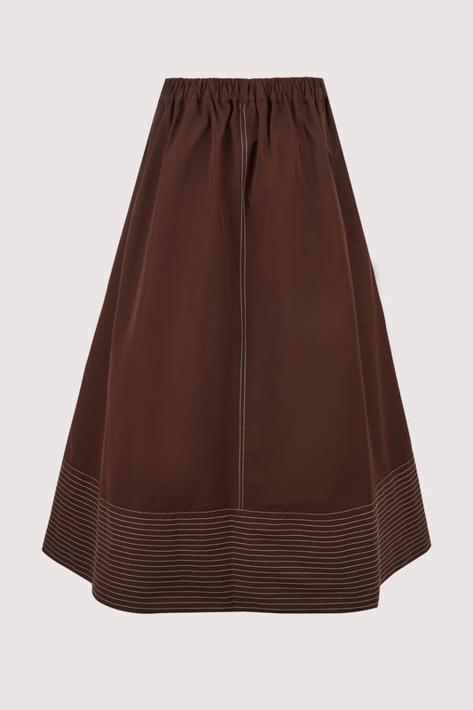 Paneled Hem Skirt in Parachute Taffeta