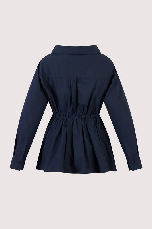 Falling off the Shoulder Top in Cotton Taffeta