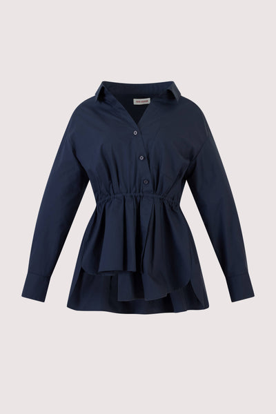 Falling off the Shoulder Top in Cotton Taffeta