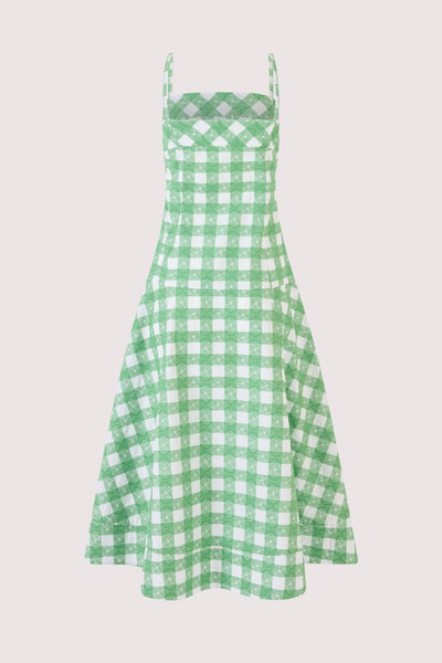 Drop Me a Note Dress in Picnic Embroidered Gingham
