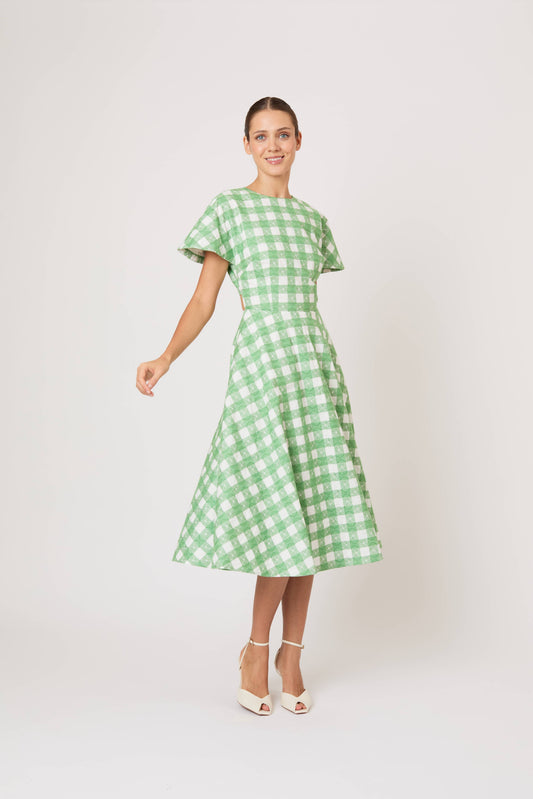 Buttercup Dress in Picnic Embroidered Gingham
