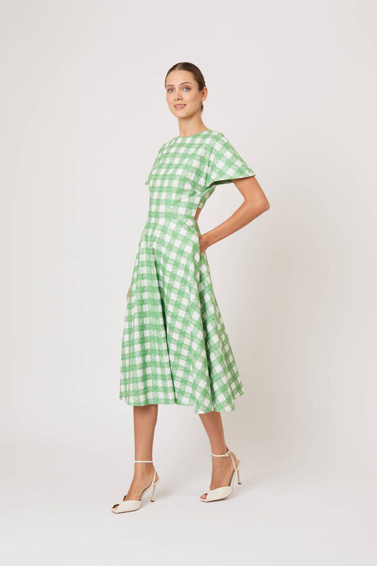 Buttercup Dress in Picnic Embroidered Gingham