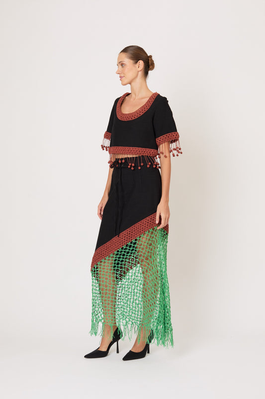 Return of the Mac(rame) Skirt in Ridged Linen