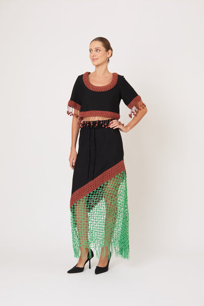 Return of the Mac(rame) Skirt in Ridged Linen