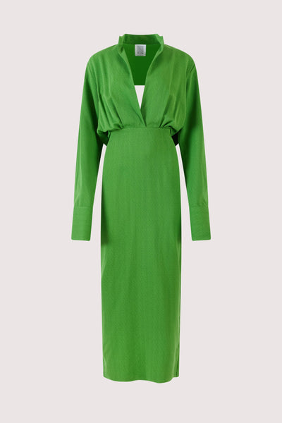 Just a Small Gathering Open Back Dress in Spongy Crepe