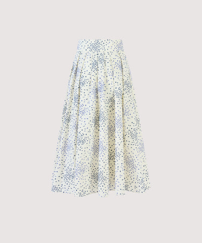 Tie Full Pleated Skirt in Raindrops on Roses