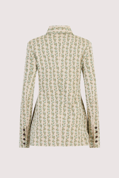 Row, Row, Row Your Buttons Blazer in English Floral Jacquard