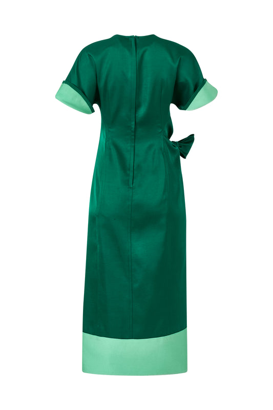 Rosie's Closet Satin Side Split Dress Honey And Rosie V-Neck Corseted Side Slit Lace Up Back Long Dress Rosie's Closet Satin Side Split Dress Honey And Rosie V-Neck Corseted Side Slit Lace Up Back Long Dress