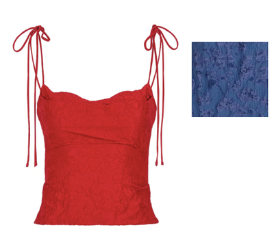 Cami Top in Floral Cloque