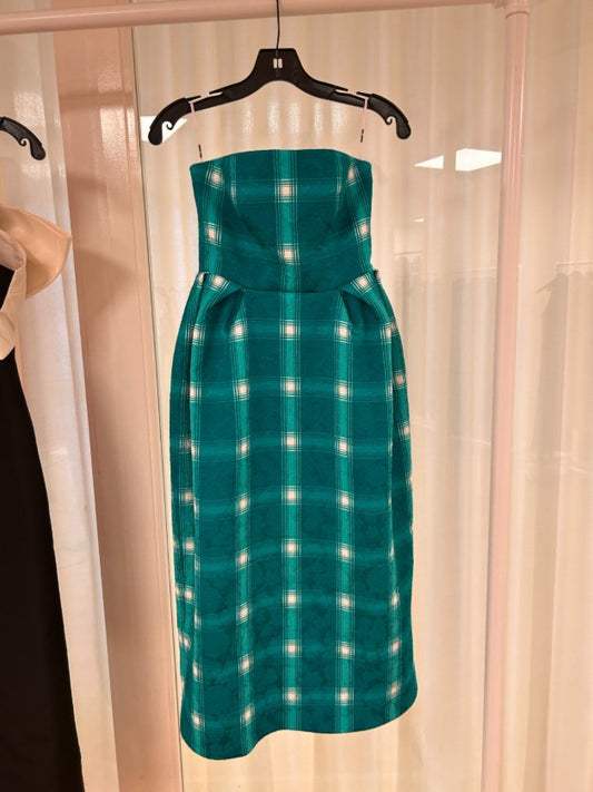 Artichoke Hearts Dress in Stamped Cotton Viscose