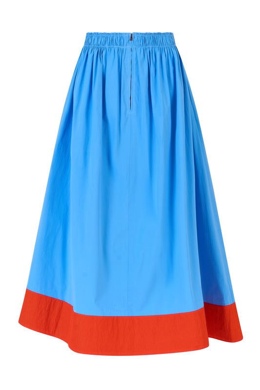 Shirred Skirt in Elegante Poplin