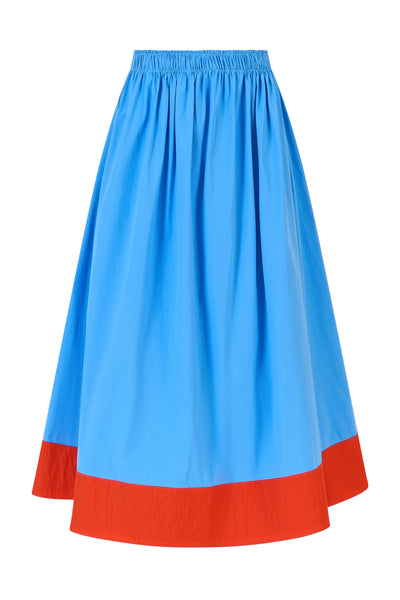 Shirred Skirt in Elegante Poplin
