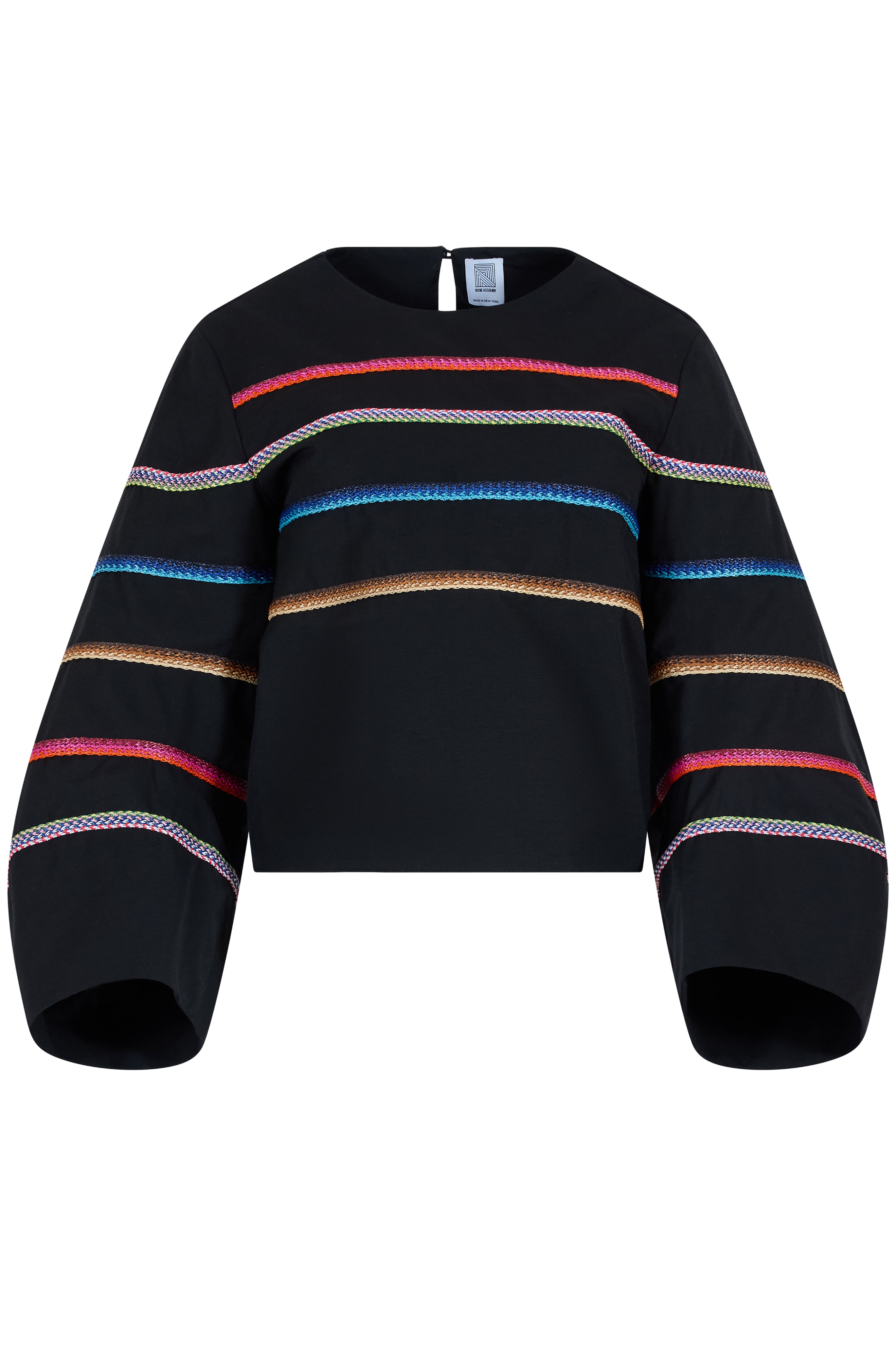 Striped Rafia Top in Ridged Cotton – Rosie Assoulin