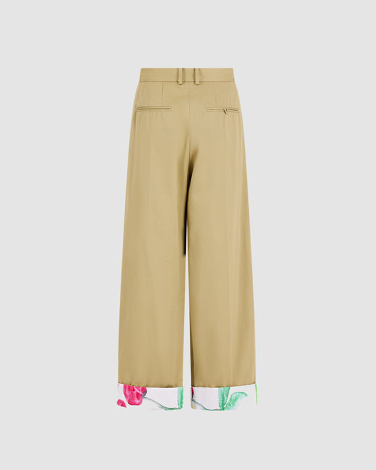 Tailored Relaxed Trouser in Khaki Utility