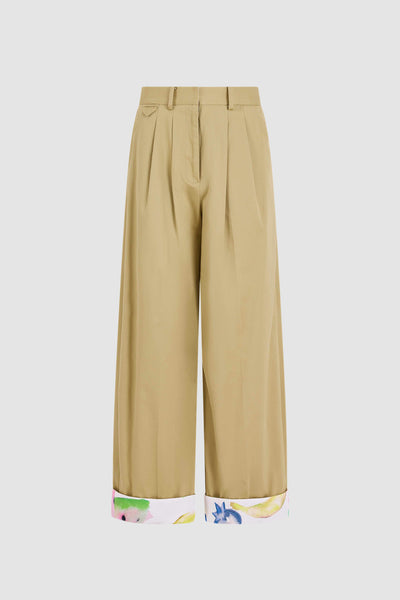 Tailored Relaxed Trouser in Khaki Utility