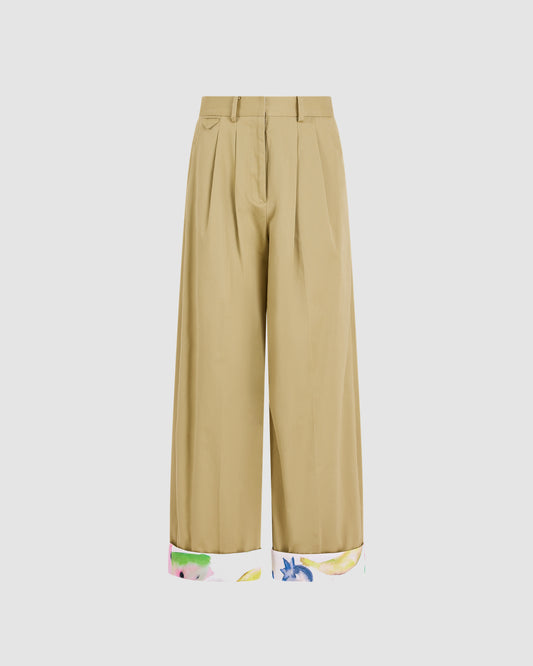 Tailored Relaxed Trouser in Khaki Utility