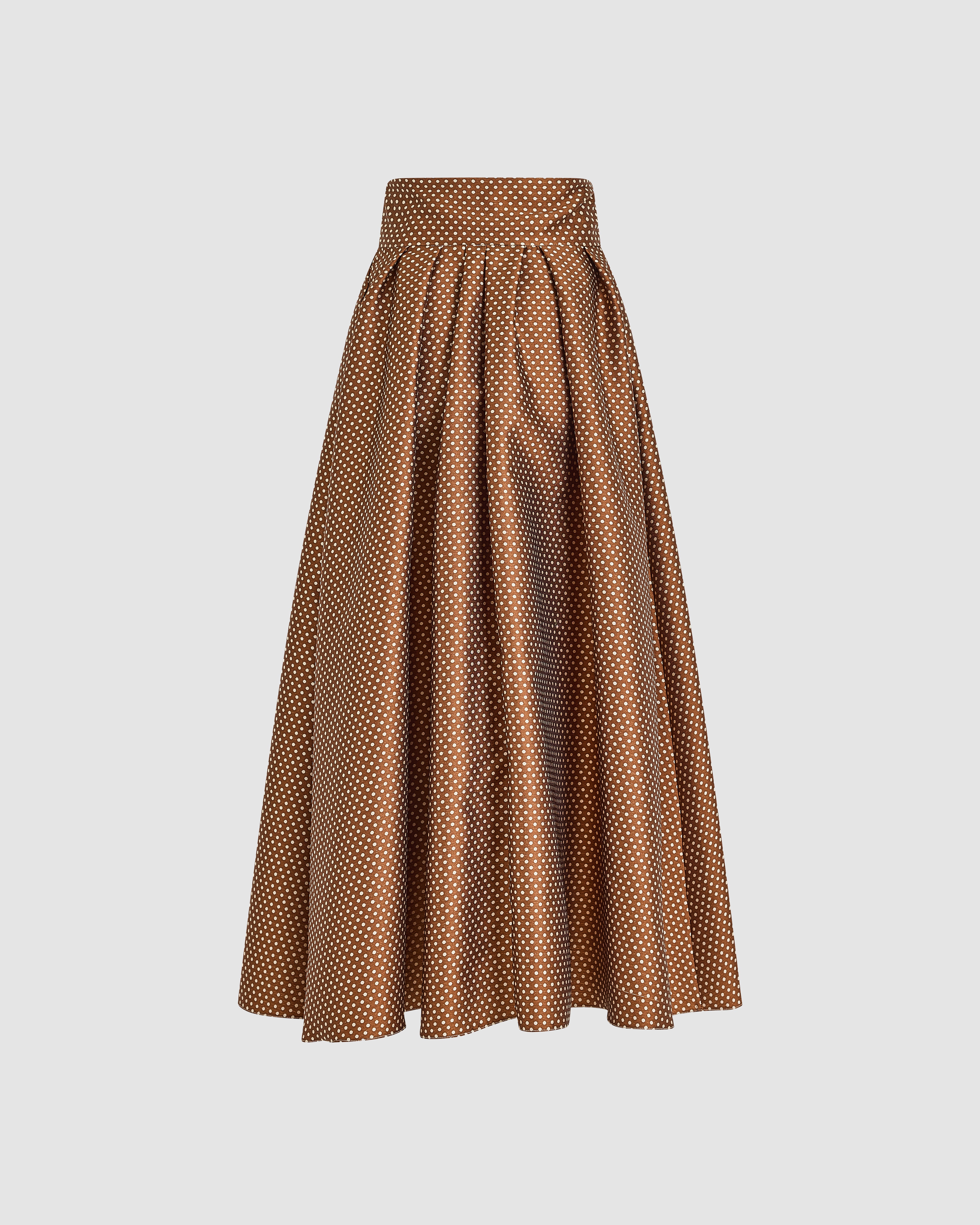 Tie Full Pleated Skirt in Dot Jacquard Mikado – Rosie Assoulin