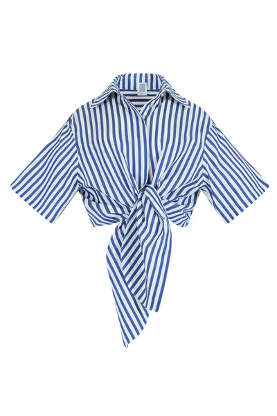 Tie Me Up, Tie Me Button Down S/S in Awning Stripe