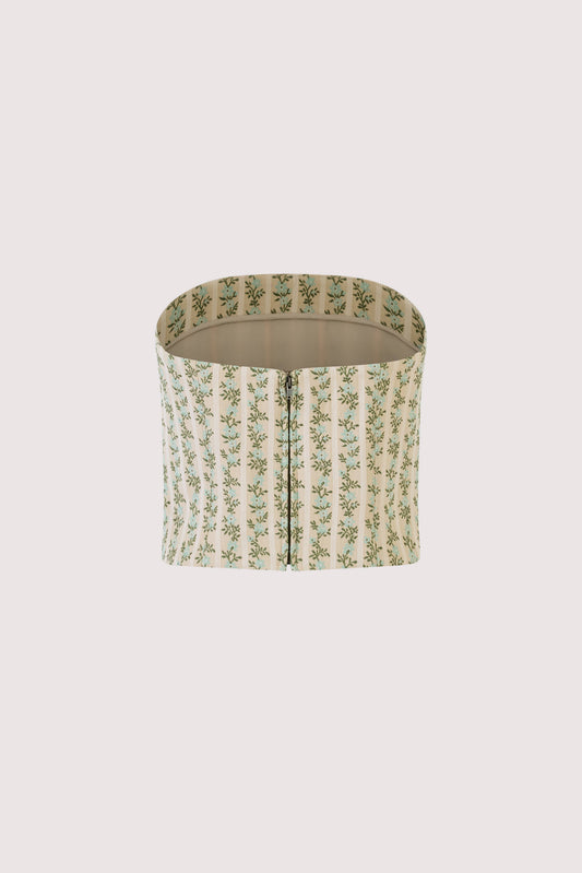 Venus Top in English Floral Jacquard