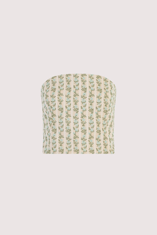 Venus Top in English Floral Jacquard