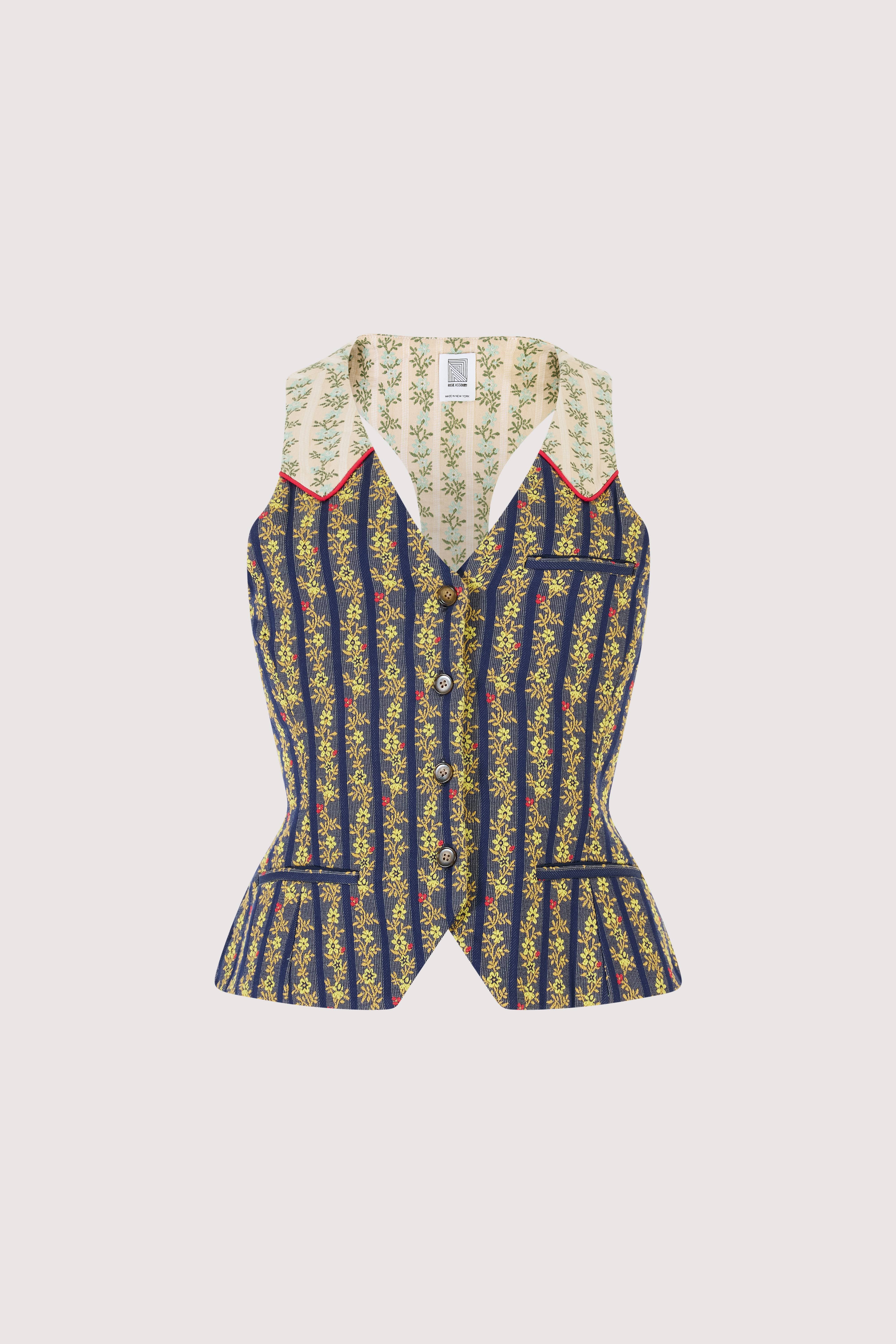 Vestement Piece Vest in English Floral Jacquard – Rosie Assoulin
