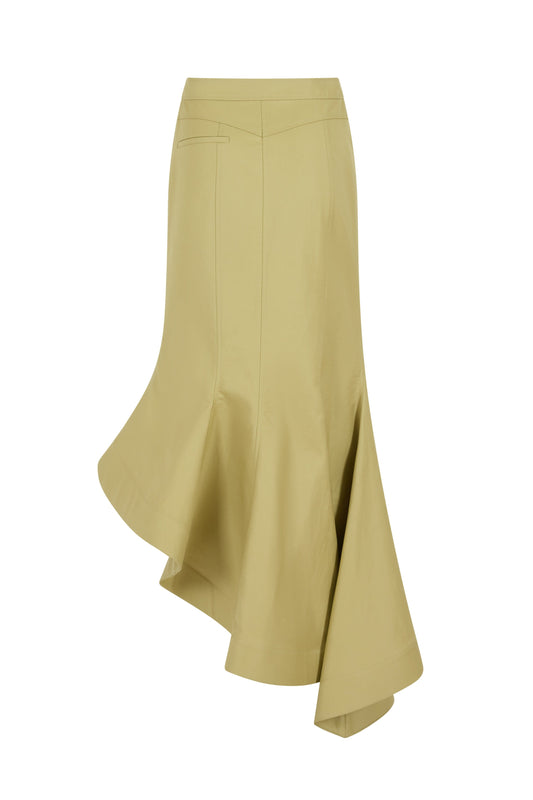 Wave Skirt in Cotton Twill