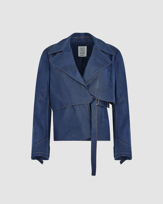 Yipee Ki-Yay Jacket in Ridged Moire