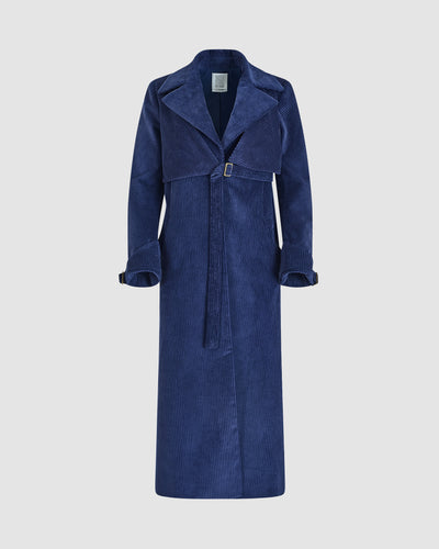 Yipee Ki-Yay Trench in Wide Wale Corduroy