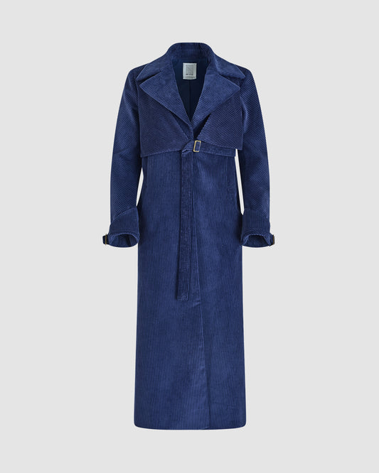 Yipee Ki-Yay Trench in Wide Wale Corduroy