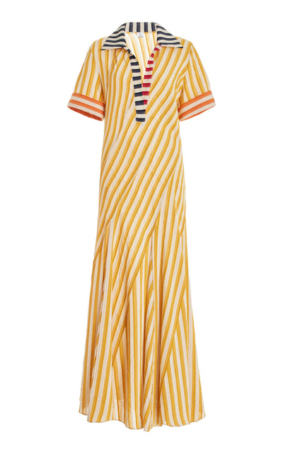 Plot Twist Polo Dress in Vintage Stripes