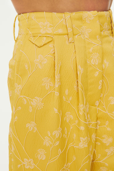 Tailored Relaxed Trouser - Yellow