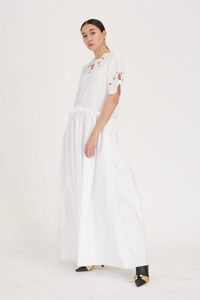 Eyelet Ebbs & Flows Dress - White