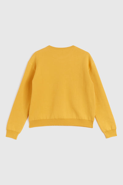 Knit Logo Reversible Sweater - Sunshine Yellow