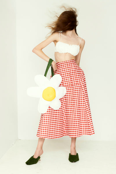 New Hippy Skirt - Red Gingham