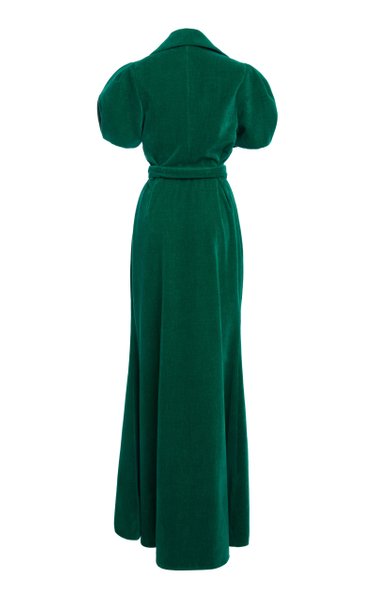 Puff Sleeve Dress - Emerald
