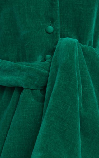 Puff Sleeve Dress - Emerald