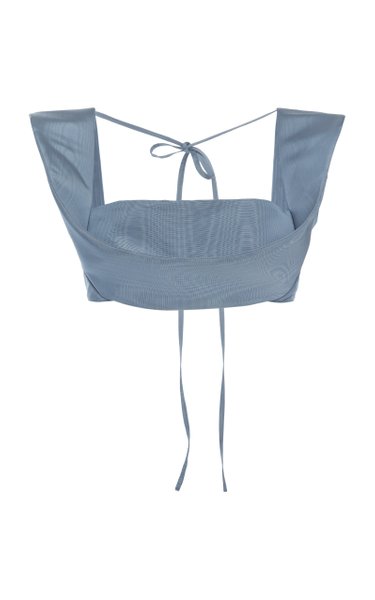 Charlie's Bib Cropped Top - French Blue