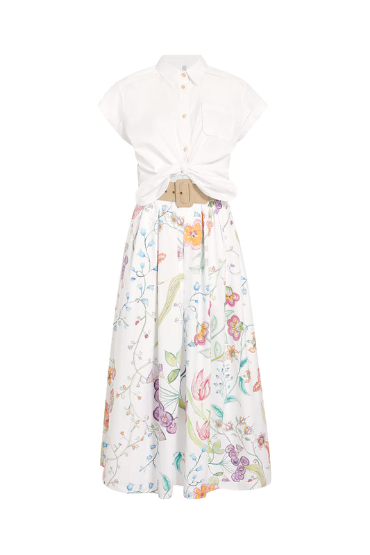This Way That Way Dress - White Floral Print