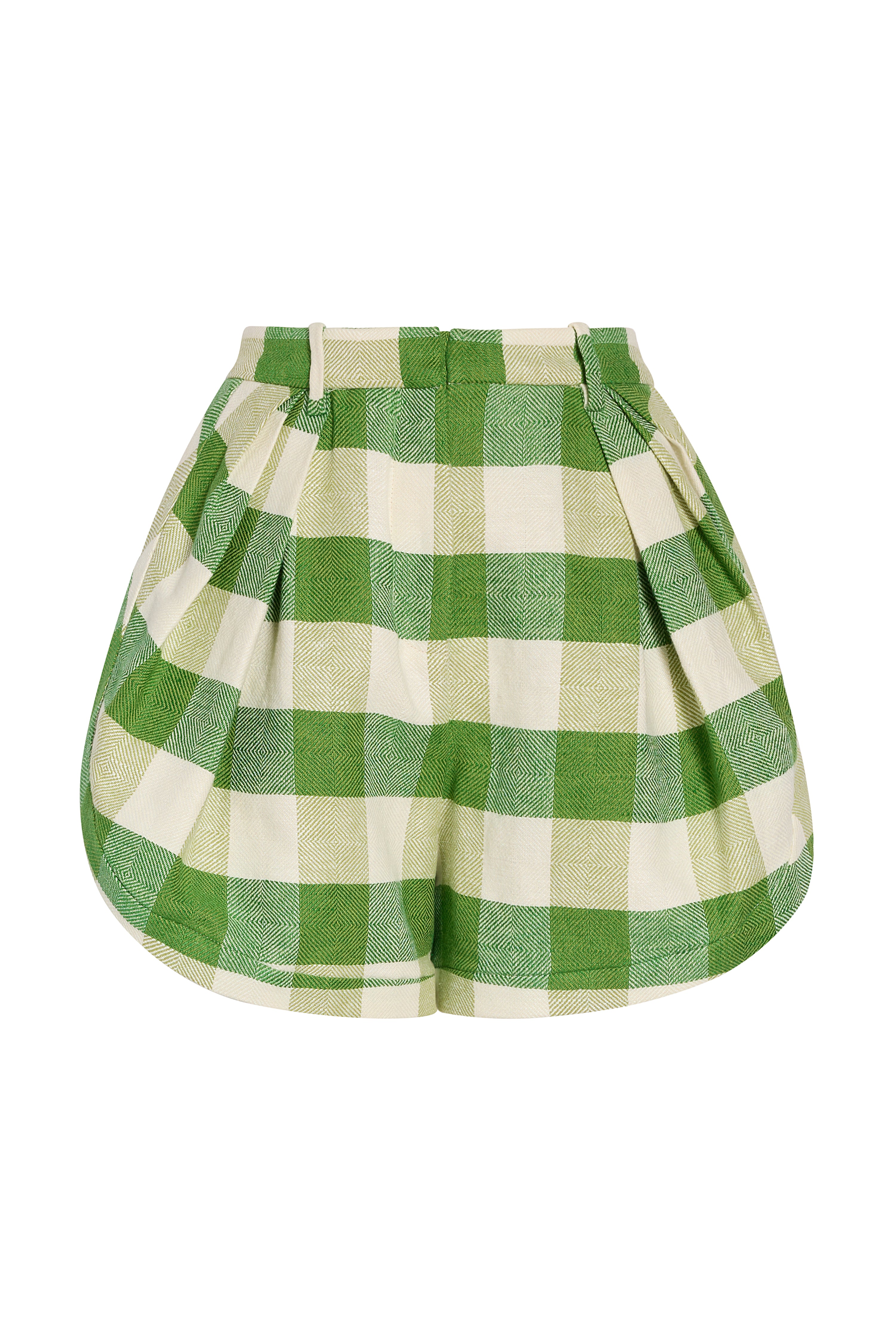 La Stupenderia plaid check-print shorts - Green